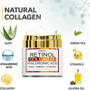 胶原蛋白视黄醇透明质酸霜抗衰老面部保湿霜日常保湿霜颈部紧致霜 - Product Image 3