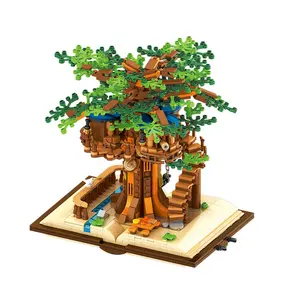 Tree House Magic Book Building Block Sets 969 PCS Blocks DIY Assembly Model Construction Toys For Children Christmas Gift