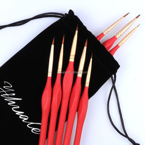 Pinceaux de <span class=keywords><strong>peinture</strong></span> miniatures triangulaires en bois de haute qualité, ensemble de pinceaux à lignes fines pour la <span class=keywords><strong>peinture</strong></span> à l'huile et à l'aquarelle pour artistes - Product Image 5