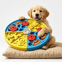 Jouet distributeur de nourriture pour animaux de compagnie en forme de pizza, gamelle interactive pour chiens et chats à alimentation lente, jeu interactif pour dissimuler les friandises, couleur et fonction personnalisables, matériau sûr et de qualité supérieure