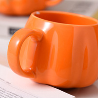 Mug à café en céramique en forme de citrouille d'Halloween pour les fournitures de fête et les cadeaux de vacances