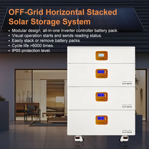 Système de stockage solaire domestique empilable 51,2 V 5-10 kW 10 kVA 220 V 230 V à onde sinusoïdale pure, batterie au lithium 6000 cycles - Product Image 2