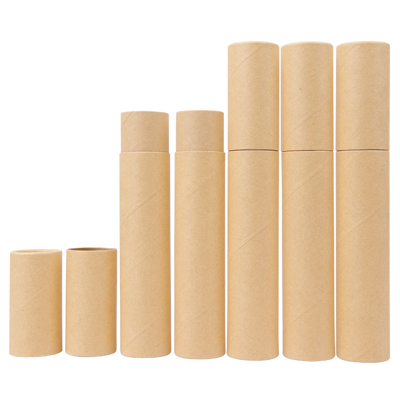 Wholesale 2mm Thick Round Kraft Paper Packaging Tube Customized for Essential Oils Face Cream Perfume Mascara
