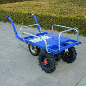 Carrello elettrico carrello agricolo 4 ruote carriola per la movimentazione domestica frutteto arrampicata in collina carrello di trasporto elettrico - Product Image 1