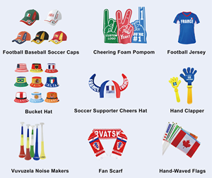 Set de Accesorios para Animar en Fiestas, Bastón Inflable, Aplaudidor de Mano, <span class=keywords><strong>Corneta</strong></span>, Kit para Fanáticos del Fútbol - Product Image 2