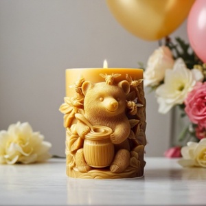<b>Bear</b> Resin Mold <b>Cute</b> Animal Silicone Candle Mould for Home Decoration Scented Candle Molds - Product Image 1