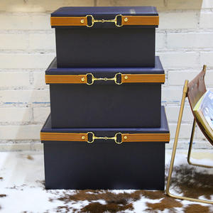 Gaya Modern dicetak PU kulit perjalanan Set makan siang dan piknik kotak kertas dengan koper untuk hadiah dan penyimpanan mainan - Product Image 1