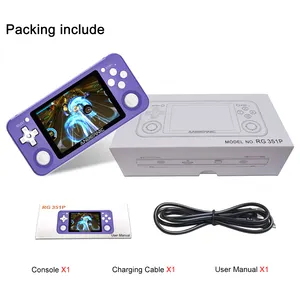 ANBERNIC RG351P 3.5-Inch Purple Video Game Console IPS Screen Supports WiFi TF Card Expansion Open Source Linux System Handheld