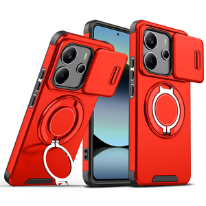 Étui robuste avec cache-caméra coulissant et support pour Redmi Note 14 4G, compatible Xiaomi Redmi Note 14 Pro Plus 5G et 13 Pro - Product Image 1