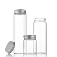 Flacon en verre borosilicate de 47 mm avec bouchon en aluminium, flacon de distribution d'échantillons scellé, flacons pharmaceutiques pour capsules