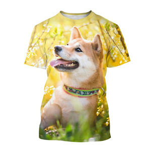 เสื้อยืดลายสุนัขพันธุ์อาคิตะอินุสำหรับผู้ชาย เสื้อยืดพิมพ์ลาย 3 มิติ ลายสุนัขชิบะอินุน่ารัก สไตล์ฮาราจูกุ แขนสั้น เสื้อยืดลำลองสำหรับเด็ก - Product Image 4