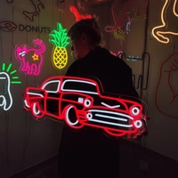 Pabrik lampu Neon berbentuk khusus karakter bercahaya papan reklame lampu Led strip Logo Internet dekorasi selebriti latar belakang