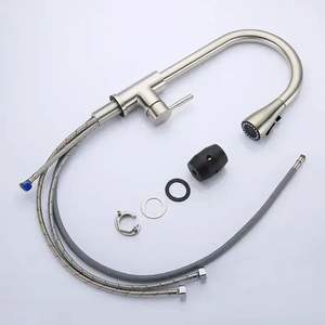 Robinet <span class=keywords><strong>de</strong></span> <span class=keywords><strong>cuisine</strong></span> en acier inoxydable 304 avec noyau en céramique, à tirette unique, pour eau chaude et froide, à trois vitesses, vente en gros d'usine - Product Image 3