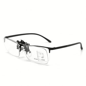 Gafas de Lectura Progresivas Multifocales con Bloqueo de Luz Azul para Hombre y Mujer, Gafas de Lectura con Clip Portátiles - Product Image 1