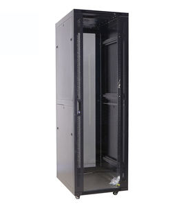 Gabinete de Red para Servidor de 19 Pulgadas de Alta Calidad, 18U-47U, Acero SPCC, Protección IP20, Puerta de Vidrio Templado de 5 mm, en Stock - Product Image 2