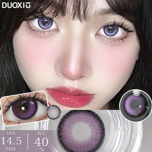 Lenti a Contatto Colorate Blu Viola a 3 Tonalità, Effetto Occhi Grandi Naturali, Morbide HEMA con 40% di Contenuto d'Acqua, Certificate CE, Vendita all'Ingrosso Diretta dalla Fabbrica - Product Image 6