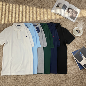 Polo da Uomo di Alta Qualità con Logo Ricamato, in Cotone Pregiato, Semplice e alla Moda con Colletto - Product Image 6