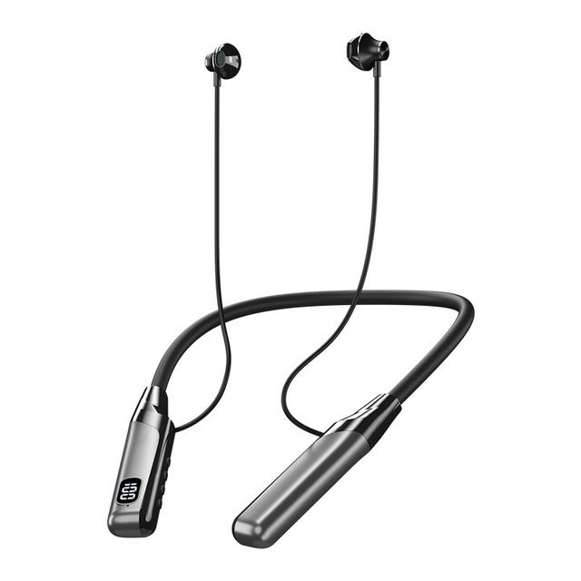 Ultra-Long Life for Bluetooth Headset Neck-Mounted 5.3 Wireless Earbuds LED Noise Reduction Compatible for Apple for Sports Use