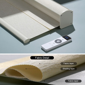 Persianas Enrollables Automáticas Eléctricas, Funcionamiento a Batería, Opacas, para Ventanas Francesas, Ignífugas, Protección UV, Tela de Poliéster Integrada - Product Image 3