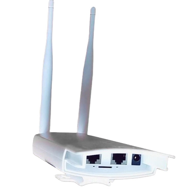 Outdoor 4G LTE CPE Router High Power 150Mbps/300Mbps Wireless SIM WiFi Firewall VPN QoS 2 External Antennas WPA2-PSK for IP