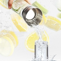 Carafe en verre borosilicate 1L, écologique, transparente, style américain, pour jus, eau froide et boissons, avec infuseur en acier inoxydable
