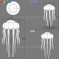 Créatures océaniques gonflables de méduses lumineuses gonflables avec lumières LED décorations gonflables suspendues pour les performances de club