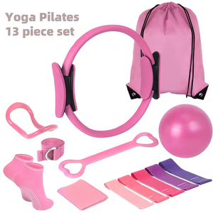 Kit de Pilates de 13 Piezas con Anillo, Pelota y Bandas de Resistencia para Mujeres, Equipo de Pilates para <span class=keywords><strong>Principiantes</strong></span> <span class=keywords><strong>en</strong></span> <span class=keywords><strong>Casa</strong></span> - Product Image 6