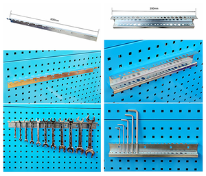 Panel de Herramientas de Acero Resistente, Kit de Panel de Metal con Clavijas para <span class=keywords><strong>Pared</strong></span> o Escritorio, Organizador de <span class=keywords><strong>Pared</strong></span>, Exhibidor - Product Image 3