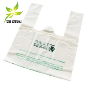 Torise shopping bag with logos strong capacity high bearing force custom T-shirt bag biodegradable bag for small business