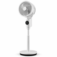 Kipas Angin Remote Smart Voice Dual Control 3D Air Circulator Timer 8 Jam 4 Baling-baling 8 Kecepatan Tinggi Dapat Disesuaikan Kipas Lantai ABS OEM Custom