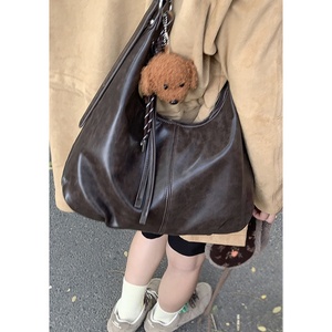 Sac fourre-tout rétro Wasteland pour femme en PU, grande capacité, doublure polyester, fermeture éclair, sac à bandoulière, nouvelle collection printemps tendance - Product Image 1