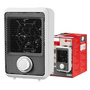 * Presa * Mini ventilatore elettrico riscaldatore 600W termostato regolabile con protezione da surriscaldamento colore bianco-casa e - Product Image 1
