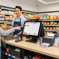 Système de point de vente tactile Android/Windows 15,6 pouces pour restaurant, équipement de caisse et point de vente