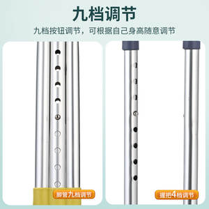 Bastón de Aluminio Anticaídas de Una Sola Pierna de Acero Inoxidable para Personas Mayores, Ajustable en Altura Doble, Venta al por Mayor de Fábrica - Product Image 3