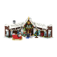 Funbuild Ensemble de blocs de construction Cabane d'hiver vintage enneigée avec figurine d'elfe et traîneau