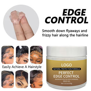 Gel coiffant personnalisé imperméable pour cheveux bouclés, secs et crépus - Tenue forte, sans cruauté, 100g, marque privée - Product Image 2