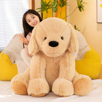 Boneka Anjing Golden Retriever & Labrador Lucu dari Produsen, Mainan Plush Bersulam Super Lembut dengan Isian PP, Hadiah Hewan Boneka Isi Dakron