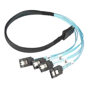 Câble Mini SAS vers 4 SATA, 36 broches <span class=keywords><strong>SFF</strong></span> <span class=keywords><strong>8087</strong></span> Host/Controller vers 7 broches SATA Target/Backplane, compatible avec PERC H310 - Product Image 3