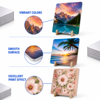 Plaques en aluminium HD brillantes blanches pour sublimation par transfert thermique, formats 6*8, 8x10, 8*12, 12*16, 16*24, 11x14, 12x18 pouces