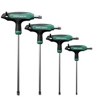 Set Kunci Torx dan Hex Tipe-T dengan Ukuran Ujung T10-T50, Baja Krom-Vanadium, Mata Obeng Bintang Panjang, Peralatan Tangan untuk Sepeda Motor