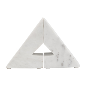 Fermalibri Triangolari in Marmo, Eleganti e Moderni per Biblioteca Domestica e Decorazione Tavolo - Product Image 1