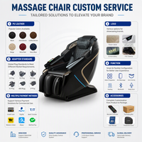 Fauteuil de massage commercial à monnayeur, autoportant, avec rail SL, rouleaux 3D, scanner corporel IA, chauffage dorsal, airbag et zéro gravité, pour centre commercial