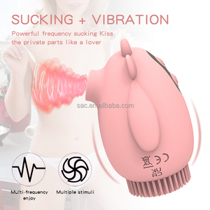 SacKnove 2 In 1 simpatico animale a forma di polpaccio vibrante uovo clitoride ventosa stimolazione VibrationClit succhiare vibratore per le donne - Product Image 3