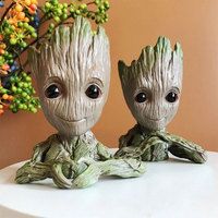 Custom Pot Bunga Wajah Bayi Kepala Pot Penanam Sukulen Modern Resin Dekoratif untuk Penanam Kaktus Dalam atau Luar Ruangan