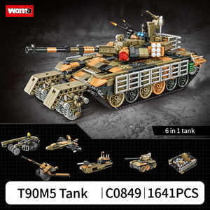 I bambini della fabbrica di donne fanno da te assemblare il modello di un carro armato da battaglia militare in mattoni Tanque De Guerra (C0849) - Product Image 3