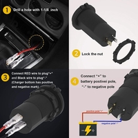 Cargador Rápido para Auto de 12V con Carga Rápida 4.0, Tipo-C PD 60W, USB QC3.0, para Barco y RV