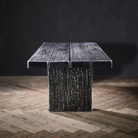 Meubles de salon artisanaux de luxe Tables basses en bois de chêne massif Table à manger à la française