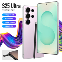 Échantillon Gratuit Livraison Rapide Smartphone Original 5G S25 Ultra Écran Amoled 7,3 Pouces Plein Écran Portable et Compact