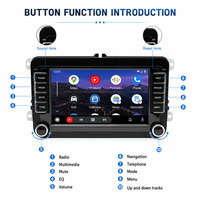 Navigation automobile Android 7'' pour VW Passat Polo Golf Seat Leon Skoda, CarPlay sans fil, Android Auto, autoradio, commande au volant