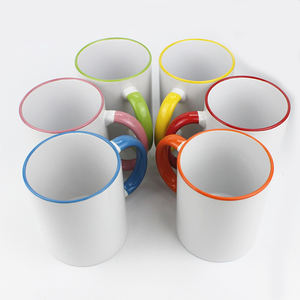 Espagne En stock Vente en gros 3A 11oz Tasses colorées en porcelaine durable Tasse à thé et à café avec poignée Pour cadeau Vente directe du fournisseur - Product Image 5